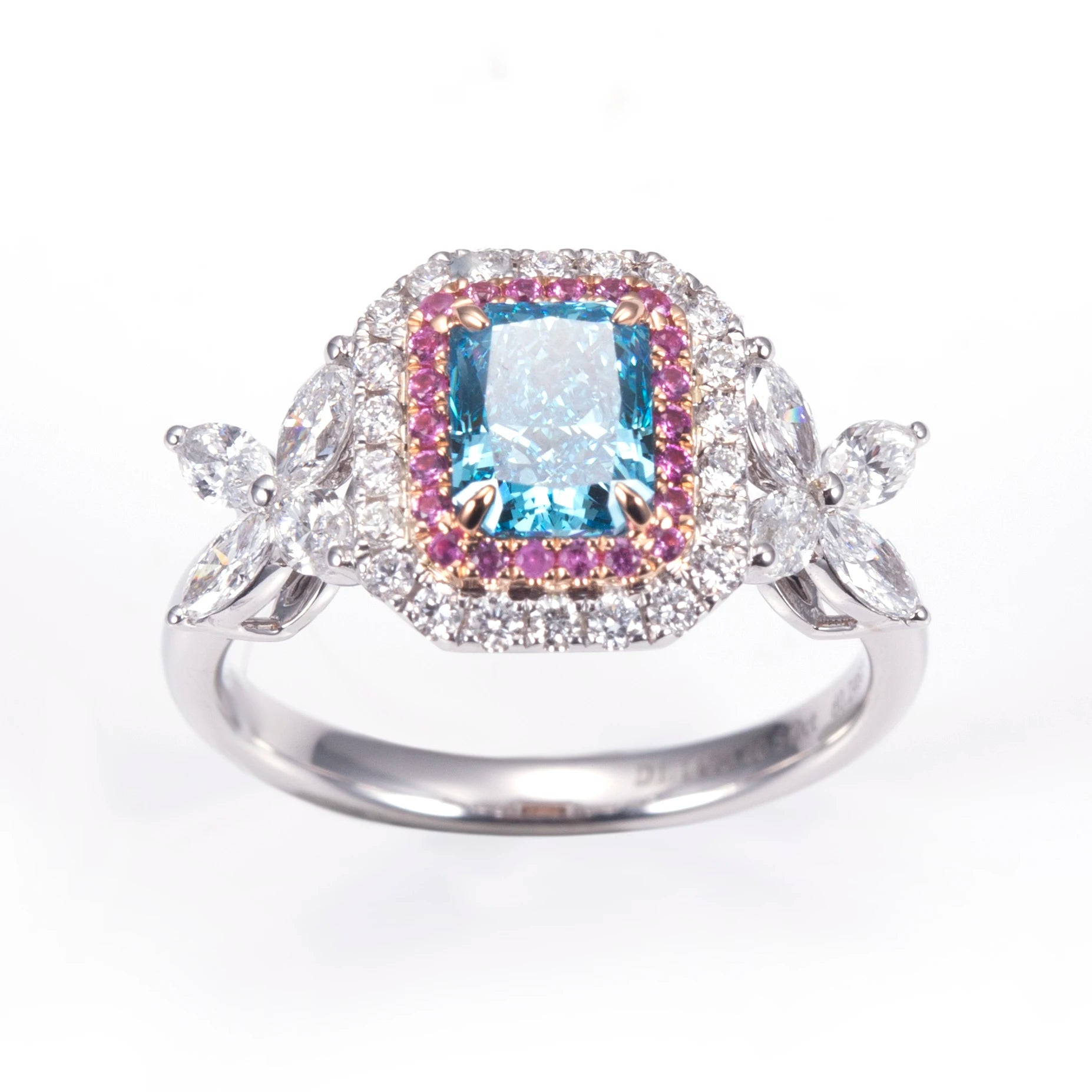 Messi Jewelry MSR-1475 1ct 10k/14k/18K Gold Customized CVD HPHT Color Lab Diamond  Ring