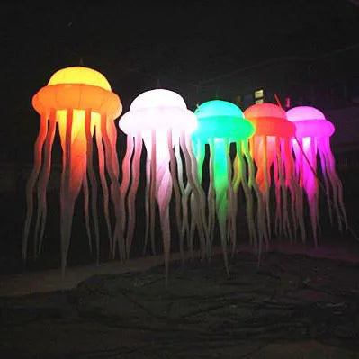 Stage Inflatable Hanging Jellyfish Artistic Advertising Inflatable Sea Creatures Luminous Inflatable Jellyfish