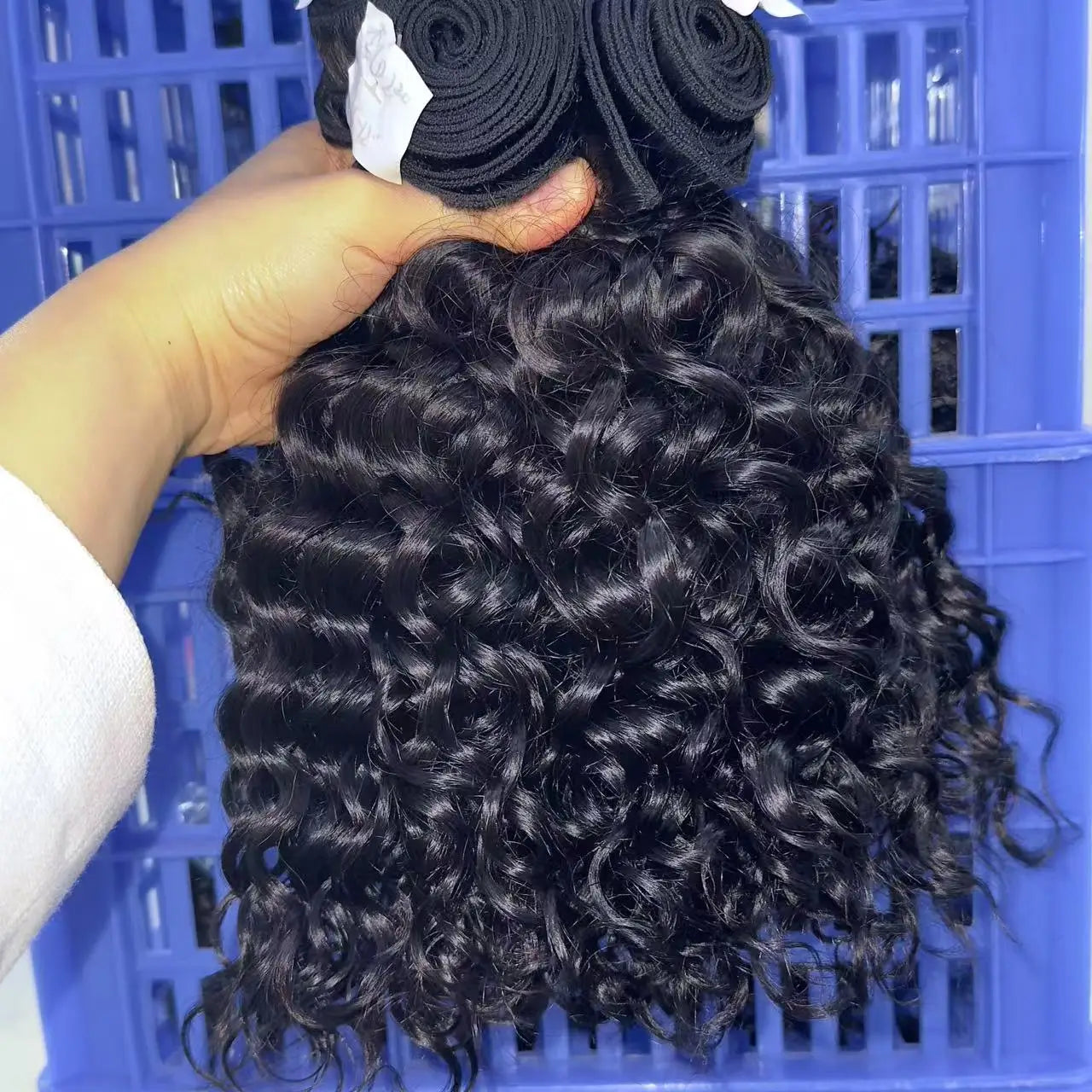 New Arrival Raw Cambodian Human Hair Weaving Deep Curly Italy Wave Unique Texture Burmese Wave