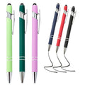 Business Gifts Ball Point Soft Cover Promotional Metal Rubberized Ballpoint Pen Aluminum Touch Stylus Custom Logo Pens