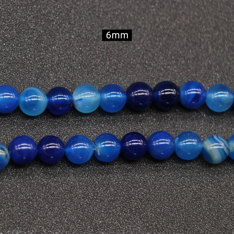 DIY New Natural Sodalite jewelry beads 6mm Aquamarine gemstone Sphere Ball pendant for sale