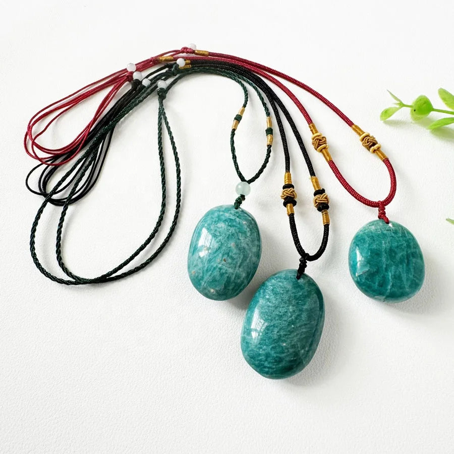Natural Reiki Amazonite Pendant Small Size Natural Crystal Quartz Amazonite Pendant for Gift Necklace