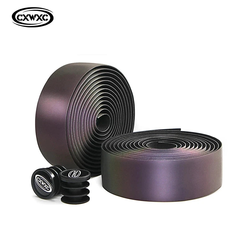 Light Reflective Bike Bar Tape Bicycle Handlebar Tape Bike Tape Wrap Pu Leather