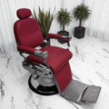 Luxury Adjustable Height Hair Salon Chair  Leather Round Chassis Seat Barber Chair for Barbershop