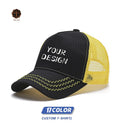 Custom Design Your Own Logo Trucker Baseball CapsCotton 5 Panel Mesh Snap BackMen 3D Embroidered Patch Bulk Trucker Hat