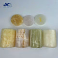 White Onyx Candle Jar China Factory Wholesale Modern White Pink Green Onyx Candle Vessel Jar With Lid
