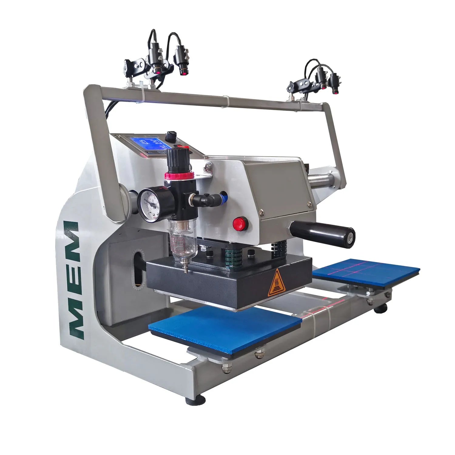 TQ 1515 MEM Double Station Label logo Heat Transfer Press Machine 15*15 cm for T Shirt Printing