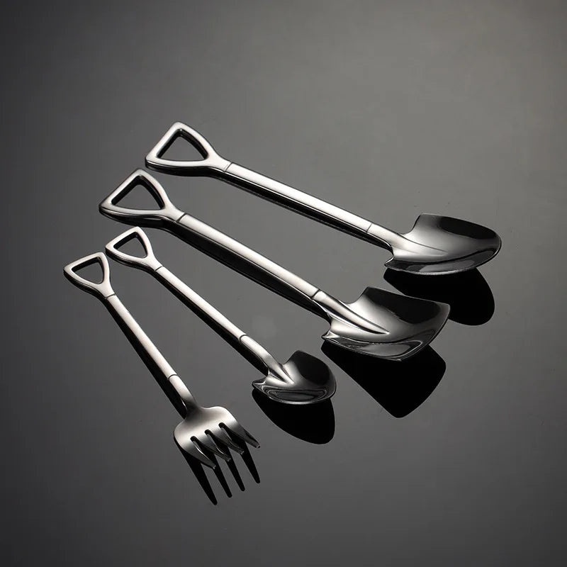 4.7 Inches Stainless Steel Mirror Polish Ice Cream Spoon Shovel Stirring Coffee Spoons for Party Use