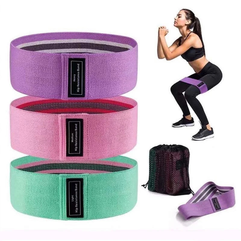 NQ SPORTS Exercise Cotton Glute Band Custom Short Circle Booty Bands With Nonslip Hip Anti-slip Fabric Resistance Bands Set