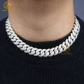 Custom Vvs Moissanite Cuban Link Chain Luxury Jewelry Necklace Hip Hop Iced Out High Quality 925 Silver Miami Chain