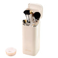 Large Capacity Automatic Lifting Makeup Brush Storage Tube Four Compartment Plastic Cosmetics Storage Tube