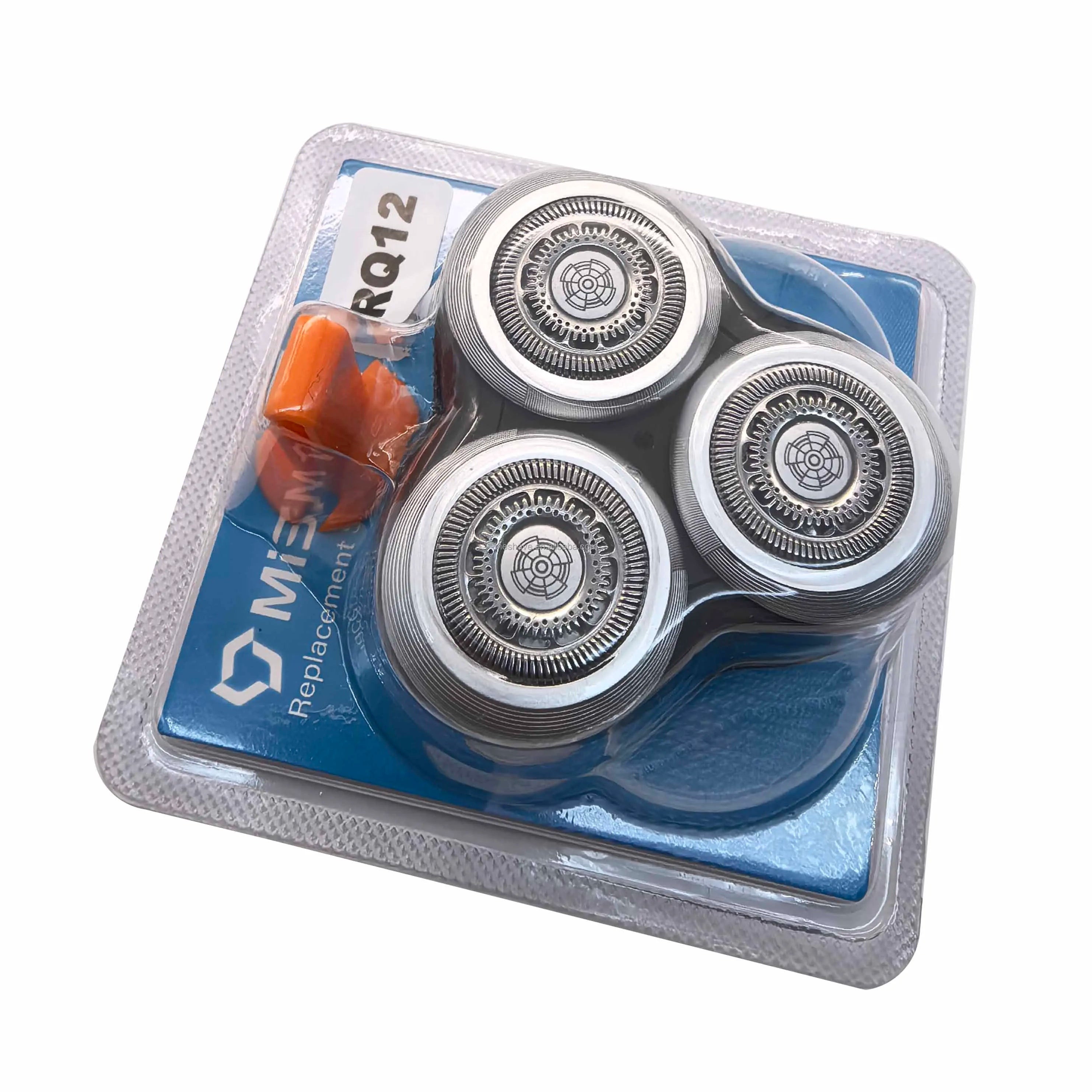 For Philips Norelco RQ12 Electric Razor Shaving Heads 3D Series with RQ10 Sensor Touch Stainless Steel Razor Blades 1200X