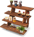 Wholesale Creative 4-Story Retro Wood Display Stand Portable Rectangle Design with Customizable Logo Floor Type Installation