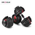 Iroga Fitness Steel 24kg 40kg Adjustable Dumbbell with Holder Rack
