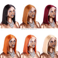 HL34  Short Bob 613# Blonde 13x4 Inch Lace Front Human Hair Wigs With Black RootPre Plucked Wig Natural Front Line With