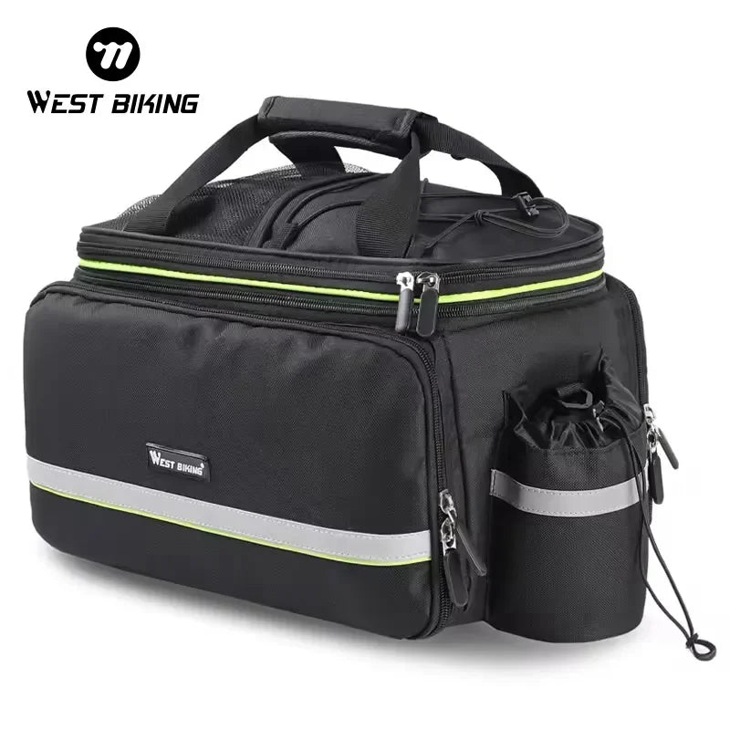 WEST BIKING Waterproof Bicycle Cycling Bag Large Capacity MTB Riding Bike Bag Travel Luggage Carrier Saddle Seat Pannier Bag