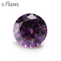 Wholesale Price Amethyst Cubic Zirconia Round Brilliant Cut CZ Stone for Sale