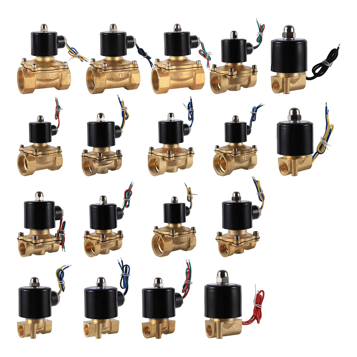 Brass DC12V/24V AC220V Magnetic Valve Normally 2W Series Normally Closed Electric Air Water Solenoid Valve