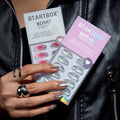 BTARTBOX Chrome Cat Eye Design Fake False Nails With Glue Wholesale Short Almond Hand Made Luxury Press on Nails Tips En Gel