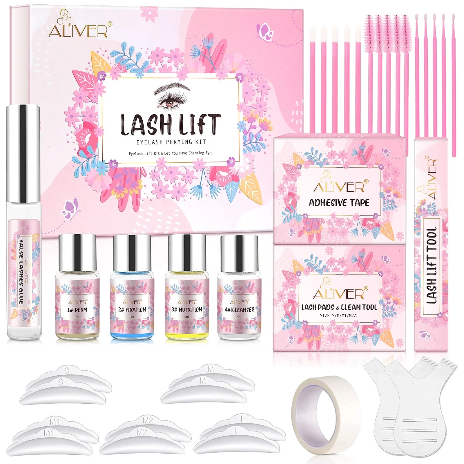 ALIVER OEM Professional Eyelash Perming Kit Set Eyelash Lift Lash Lift Set Tool Lash Lift Kit