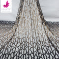 HY1921 Classic African Beaded Embroidered Lace New Nigerian Ladies Evening Dress Tulle Sequin Lace Wholesale