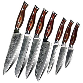Kitchen Knife Set G10 Handle Vg10 Damascus Chef Knife Japanese Pro Series
