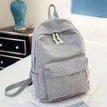 Black White Mini Cute Fashion School Waterproof Canvas Backpack with Zipper Closure for Women Girls