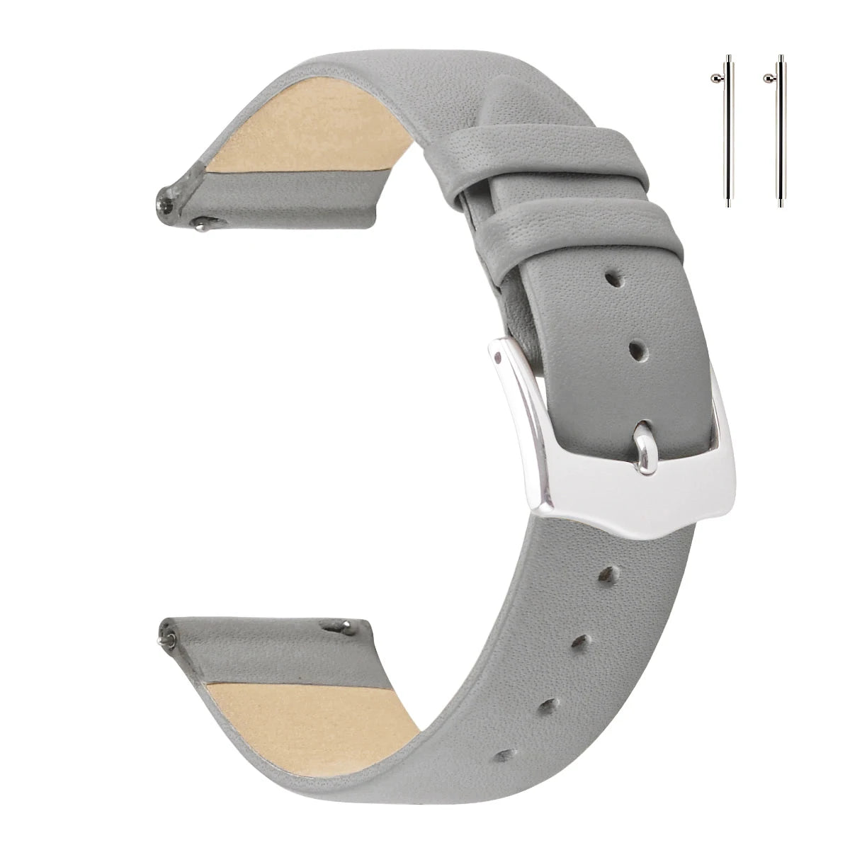 LAIHE Genuine Leather Quick Release Watch Straps 12mm 14mm 16mm 18mm 20mm Soft Thin Band for Women's Smartwatch"