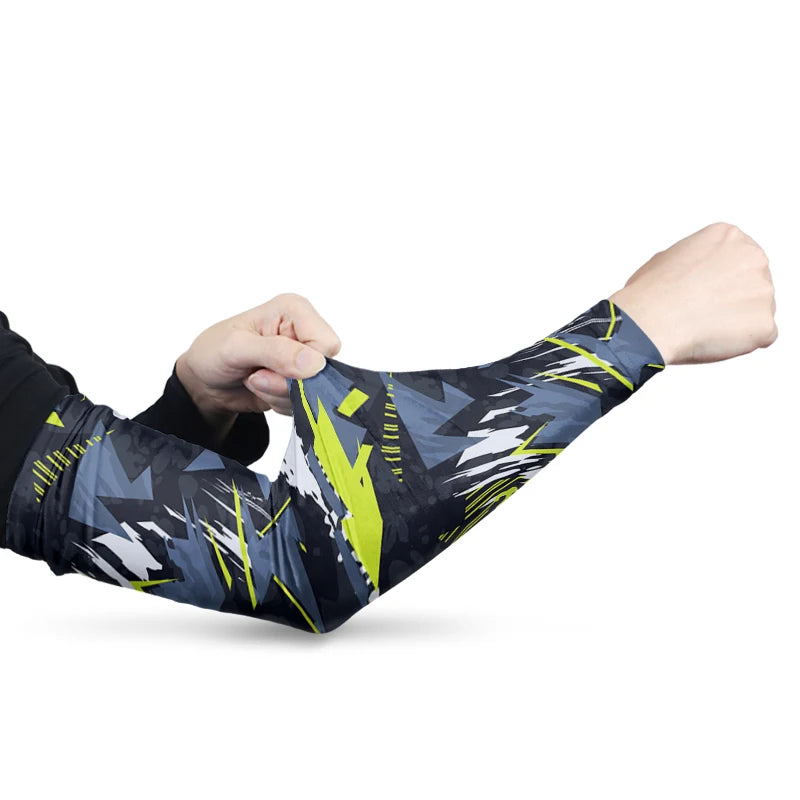 Factory Price Sunscreen Sleeves Custom Anime Character Print Ice Silk Breathable Arm Warmer Cooling Sleeves for Summer Sports