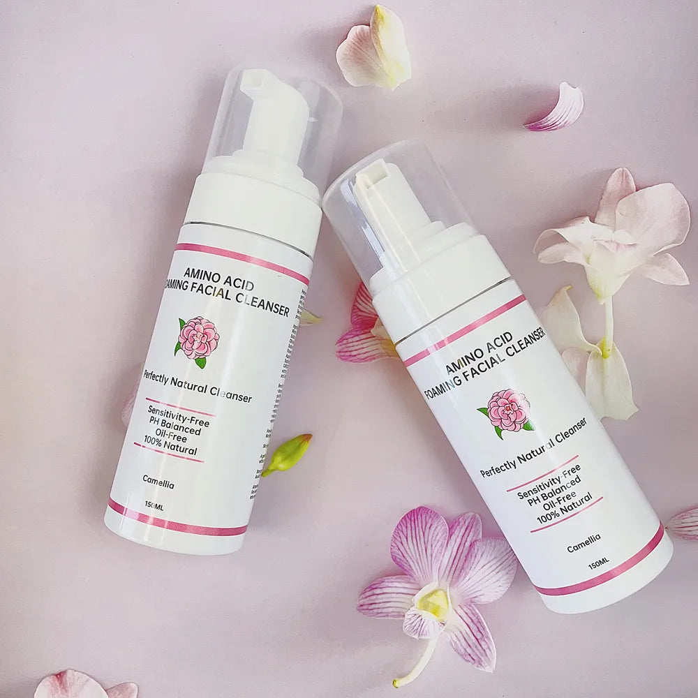 Private Label Organic Herbal Liquid Foaming Facial Cleanser with Deep Cleaning & Moisturizing for All Skin Types