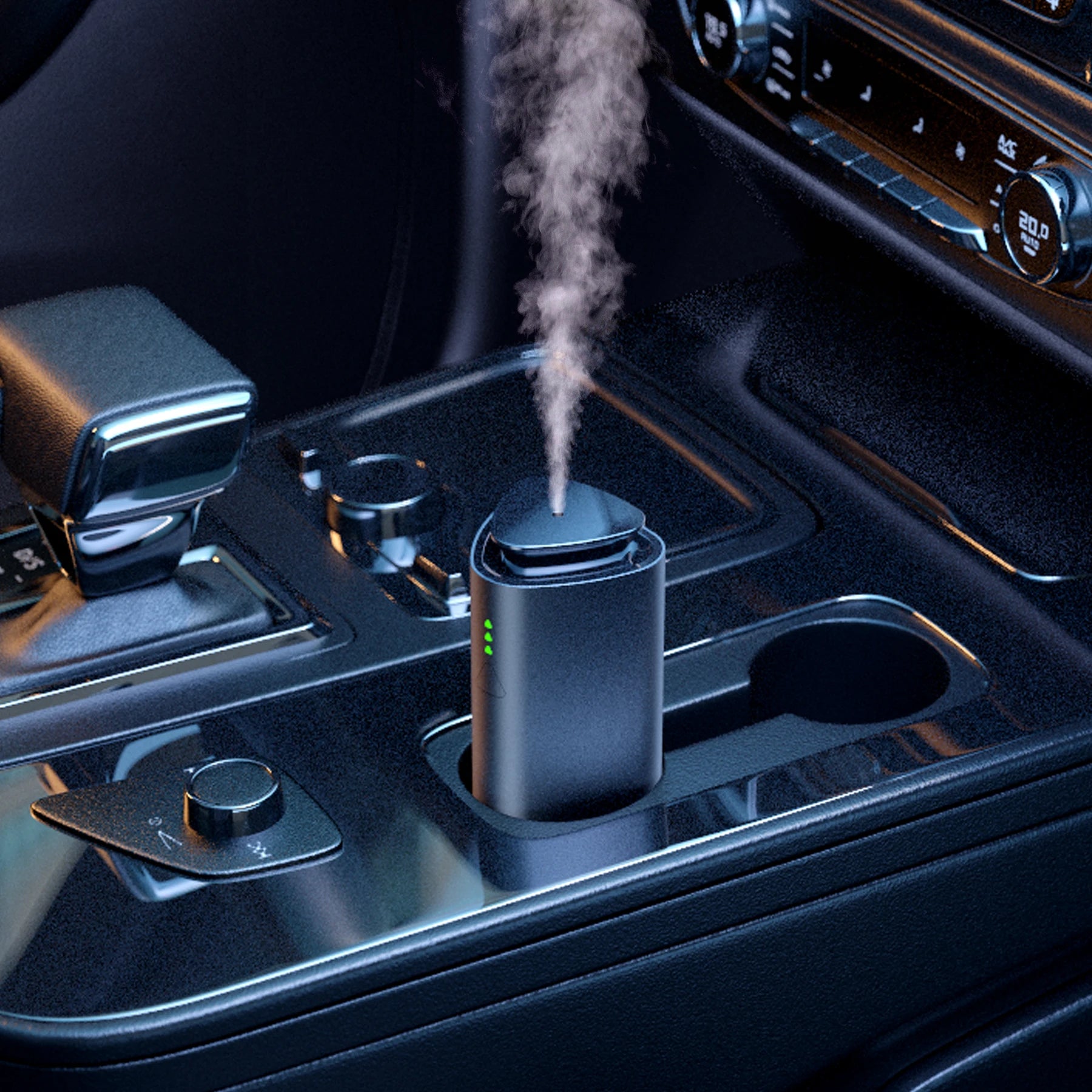 Hottes Mini Portable Car Household Aroma Diffuser Super Silent Essential Oil Perfume French Operating Language Battery Plastic