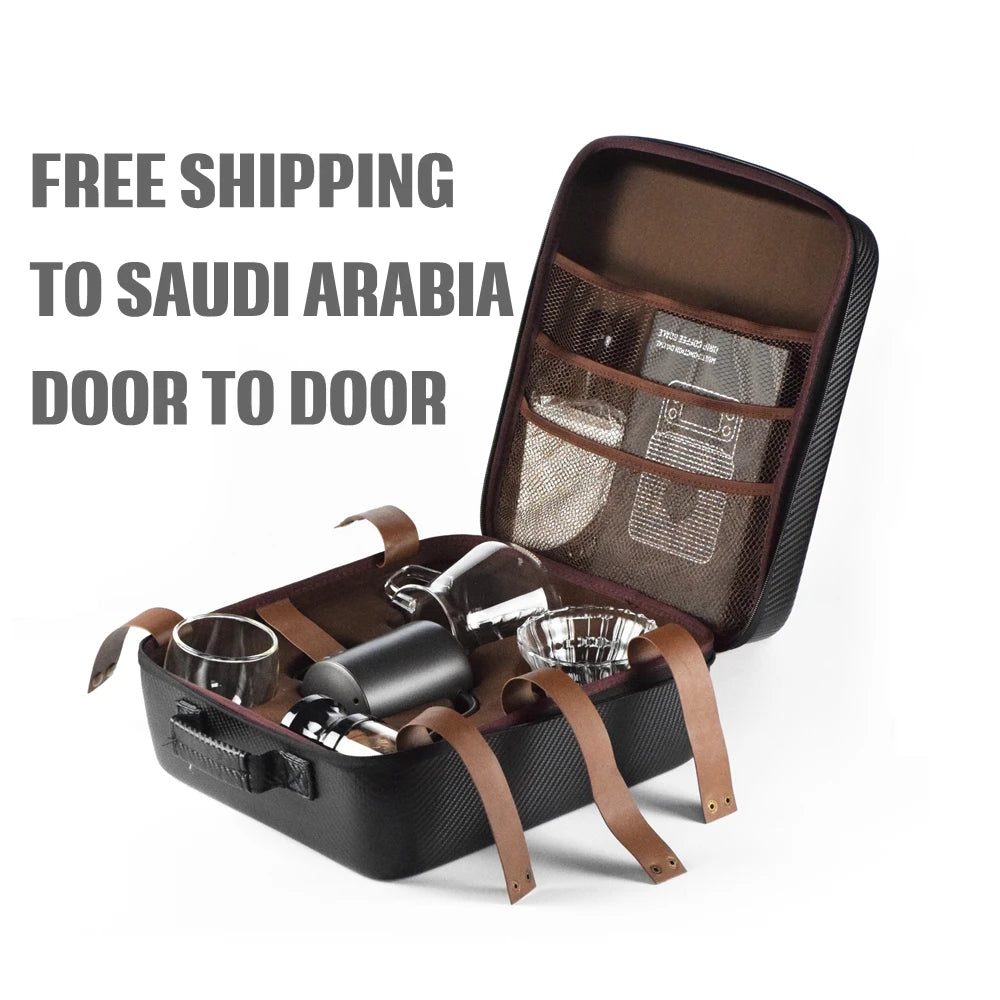 Ecocoffee Free Shipping Travel Arabic Coffee Maker Home Use Kitchen Barista Coffee Set Manual Grinder Machine