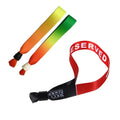 Factory Price Custom Logo Polyester Ribbon Wristband Adjustable Long Tail Promotional Event Use Bracelet