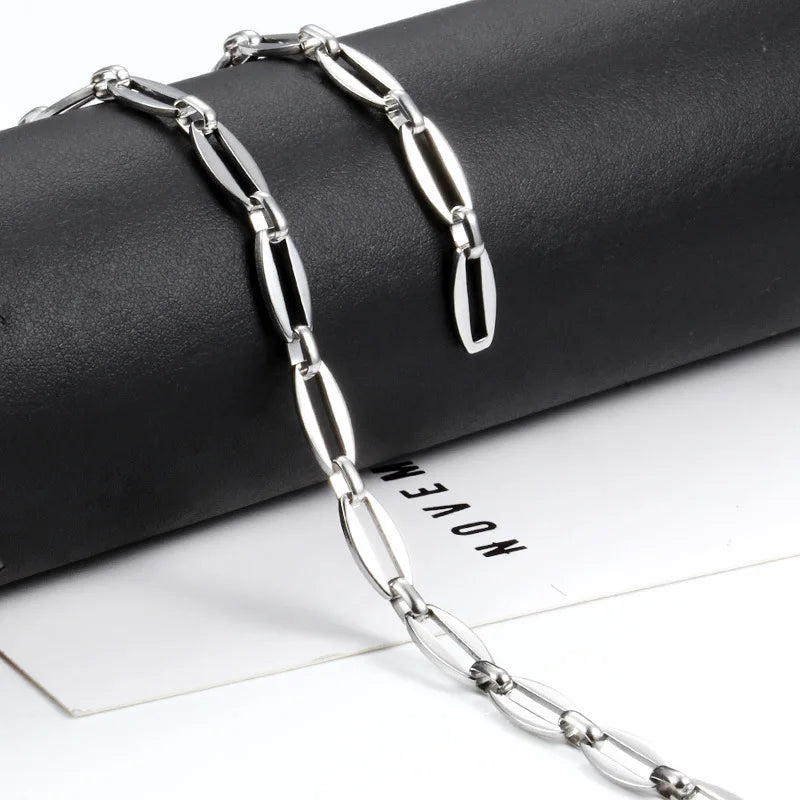 New Stainless Steel Profiled Oval Chain Parallel Connected Accessory DIY Necklace Bracelet Fashion Bag Accessories