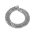 S925 Silver 10mm Mosan Diamond Full Set Cuban Hip Hop Style Moissanite Necklace and Bracelet