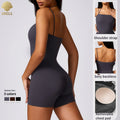 LULUXIXIYAYA Sling Quick-Drying Sports Jumpsuit Casual Running Fitness Suit Tight Back Yoga Cloth for Women