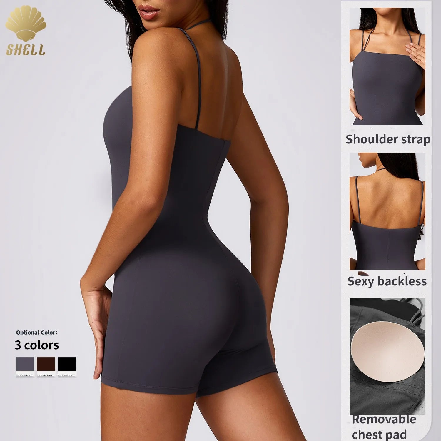 LULUXIXIYAYA Sling Quick-Drying Sports Jumpsuit Casual Running Fitness Suit Tight Back Yoga Cloth for Women