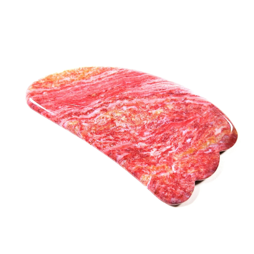 Huiying Factory Custom Logo Body Scraping Massage Tool Stone Facial Natural Mookaite jasper Claw Shape Face Gua Sha Board