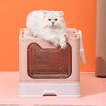 New Design Large Silica Gel Crystal Foldable Smart Easy Clean Cat Litter Box with Drawer Full Enclosed 20L Capacity