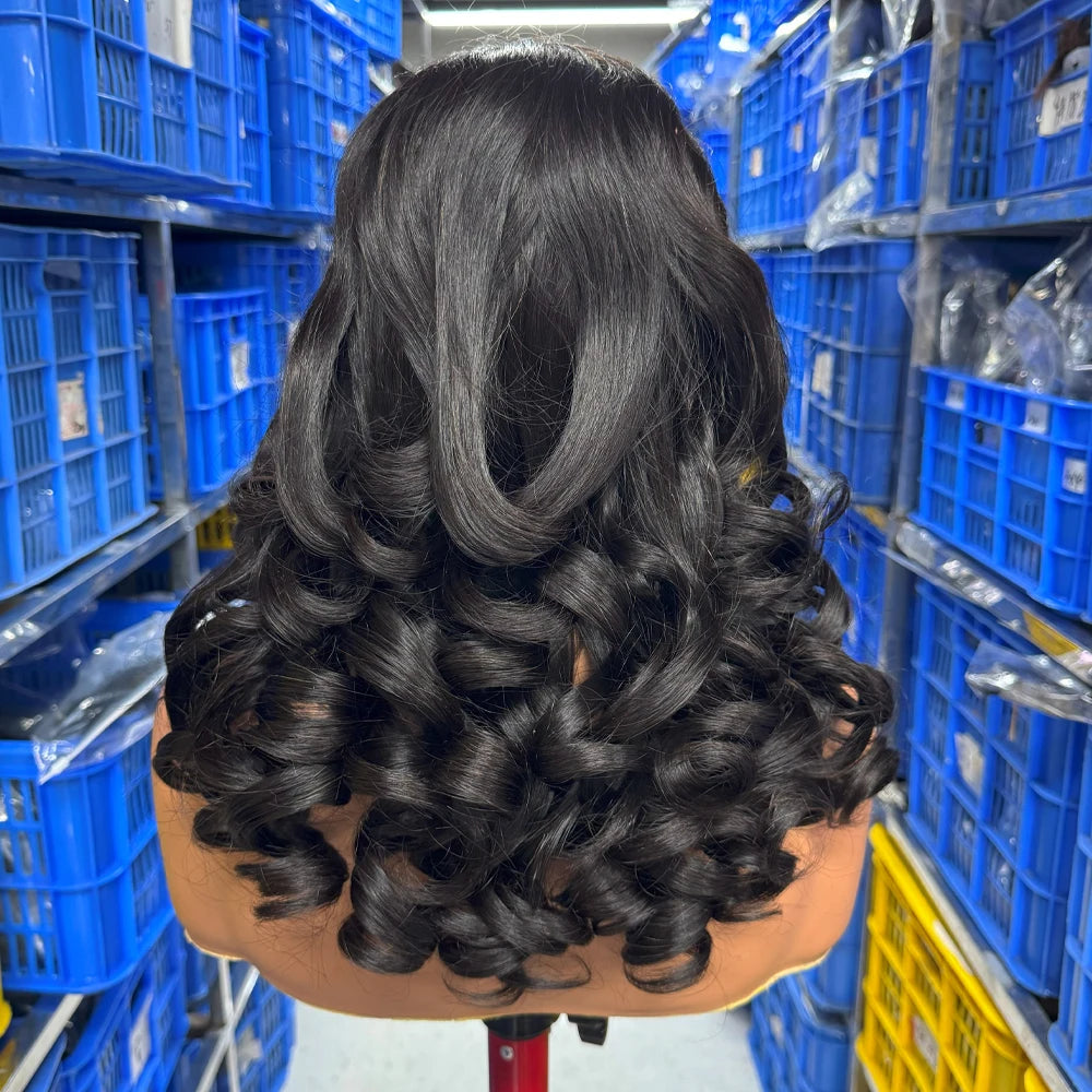 Glueless Wigs Human Hair Pre Plucked Wear and Go Loose Wave Human Hair Fashionable Wig Double Drawn Vietnamese Hair Loose Wave