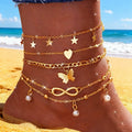 Fashion Gold Chain Set butterfly Anklet for Anklet Jewelry Wholesale N2012111