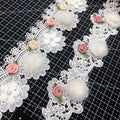 JFL086Mink Hair Three-D Viscose Nail Beads Polyester Silk Water Soluble Lace Clothing Children's Curtains Home Textile Accessory