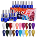 20 Colors Nail Gel  Collection  with Base Coat and Top Coat Semi Permanent Soak Off UV LED Gel Polish Color Set 8ml
