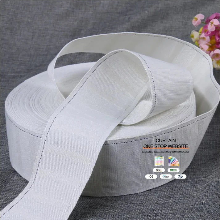 Factory Supply Polyester Curtain Tape Window Fabric Curtains Accessories