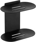 Modern Bathroom Soap Dish Self Draining Matte Black Nickel Finish Stainless Steel Adhesive Accessories Double-Layer Bar Soap