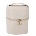 Big Capability Portable Faux Leather Material Cylinder Shape Cosmetic Case Bag Makeup Brush Equipment Package