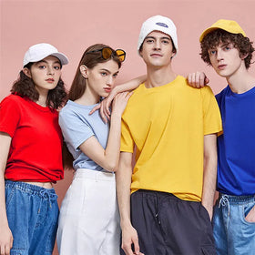 Wholesale Factory 100% Cotton 180 Gsm Plain Men Women Unisex Tee Short Sleeve Casual Crewneck T-shirt T- Shirts Tee t Shirt