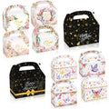 12 Pcs/Pack Thank You Butterfly Paper Handle Box Happy Birthday Candy Gift Favor Boxes for Cookie Sweet Packaging Decor