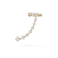 LOZRUNVE  Pave Diamond Tennis Chain Ear Cuff Earring Sterling Silver 925
