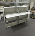 Steel Folding Door Parts Pair for Modern Modular Combination Cabinet-Bedroom Living Room Home Office & Bathroom Use